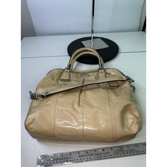 Coach Kristin Yellow Patent Leather Satchel Shoulder Bag 16016 - Picture 10 of 12